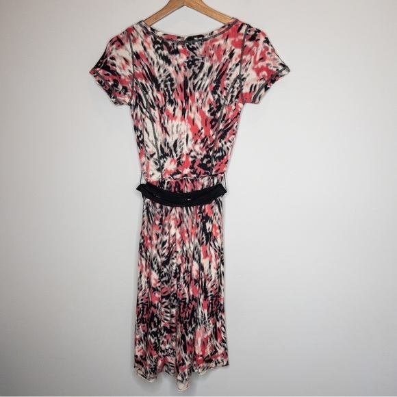 Anthropologie Sparrow Pink Black Tie Dye Midnight Safari Sweater Dress Size XS - Picture 2 of 9